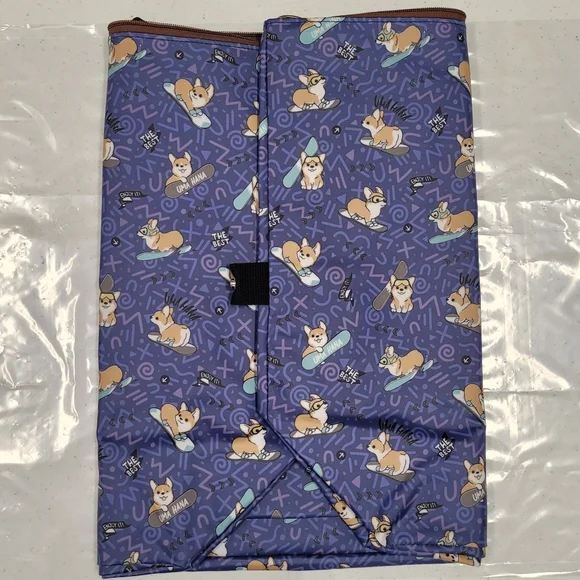 Waterproof Corgi Extra Large Travel Tote Luggage Weekender Duffel Trolley Sleeve - Picture 9 of 13